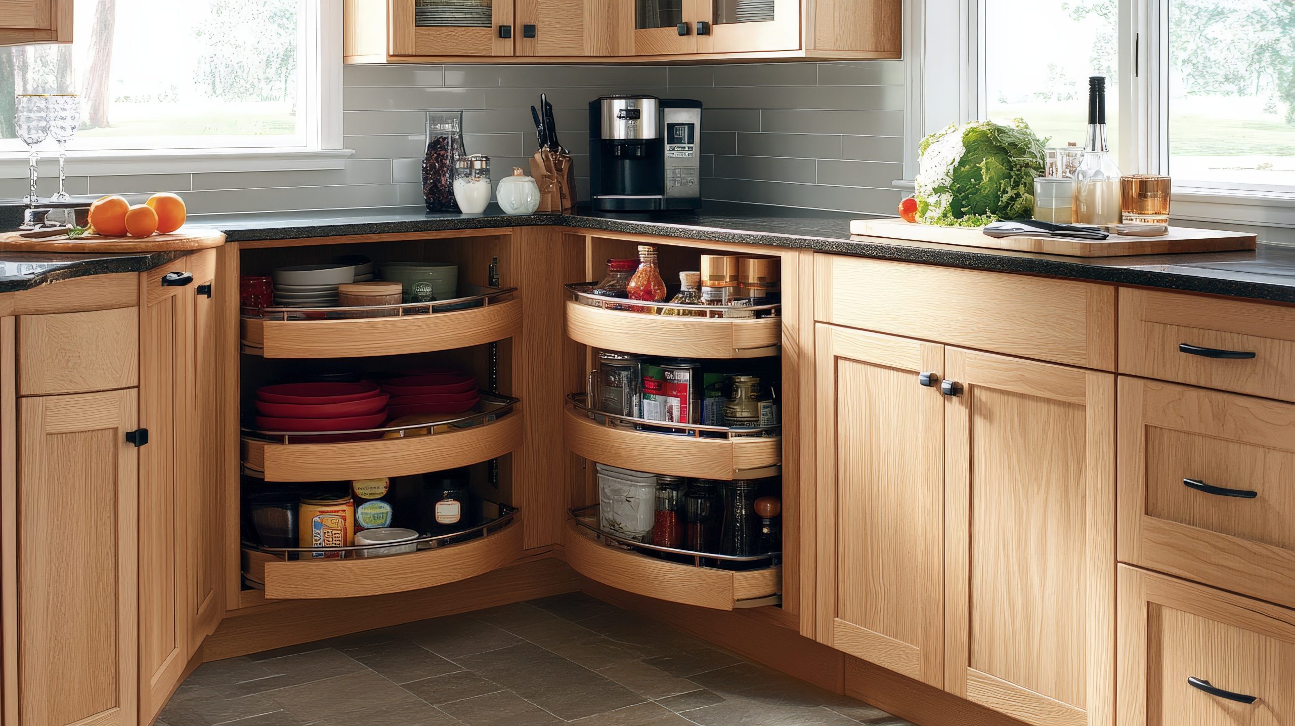 Lazy Susan in Kitchen Cabinet