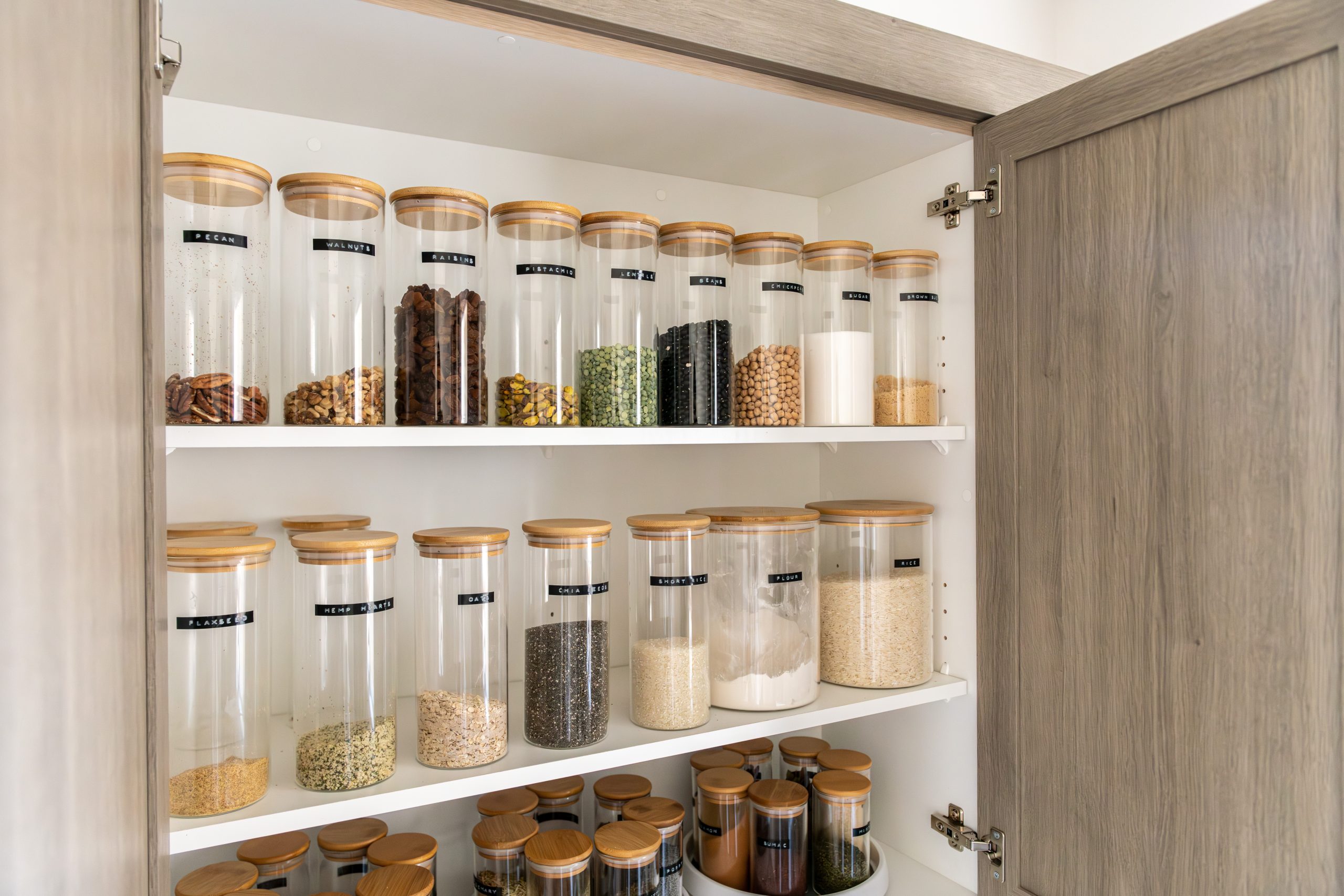 Labeled Kitchen Storage
