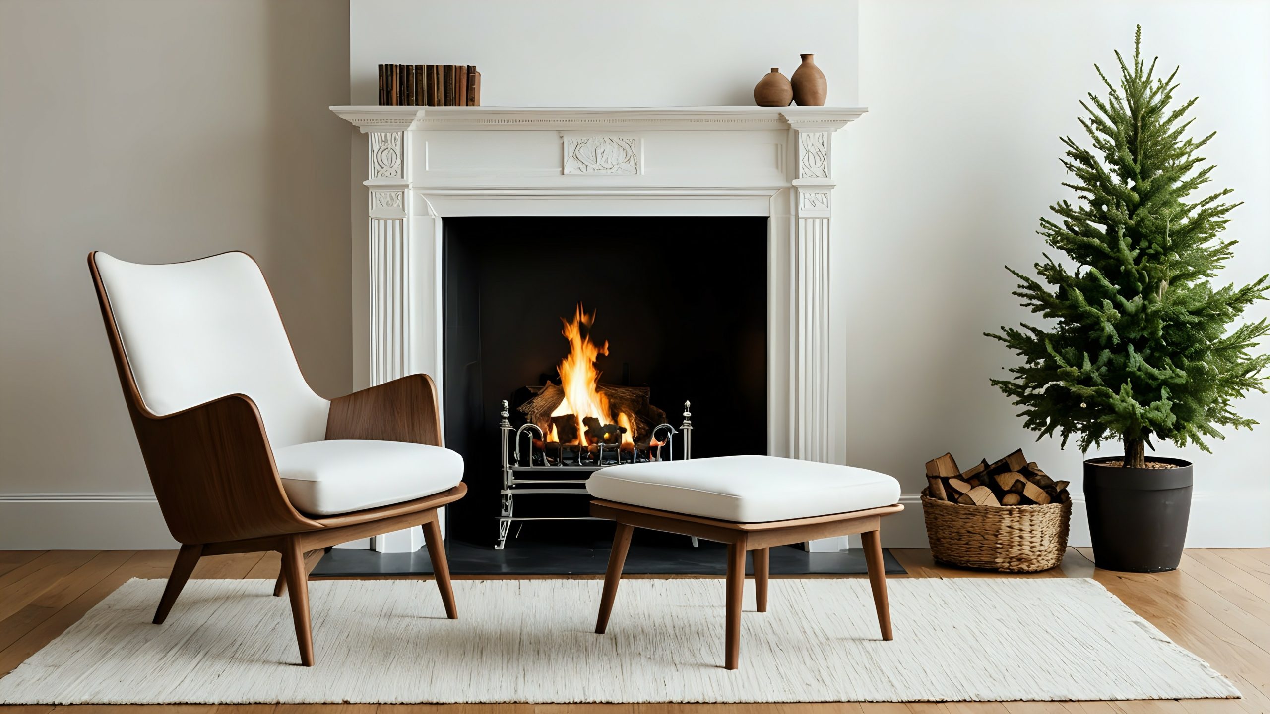 focal point in a stylish small apartment living room