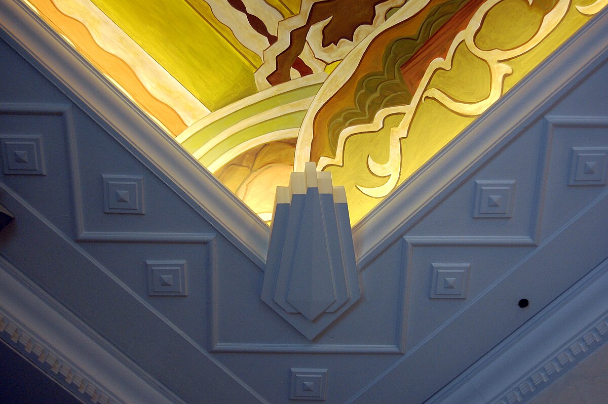 art deco ceiling detail home