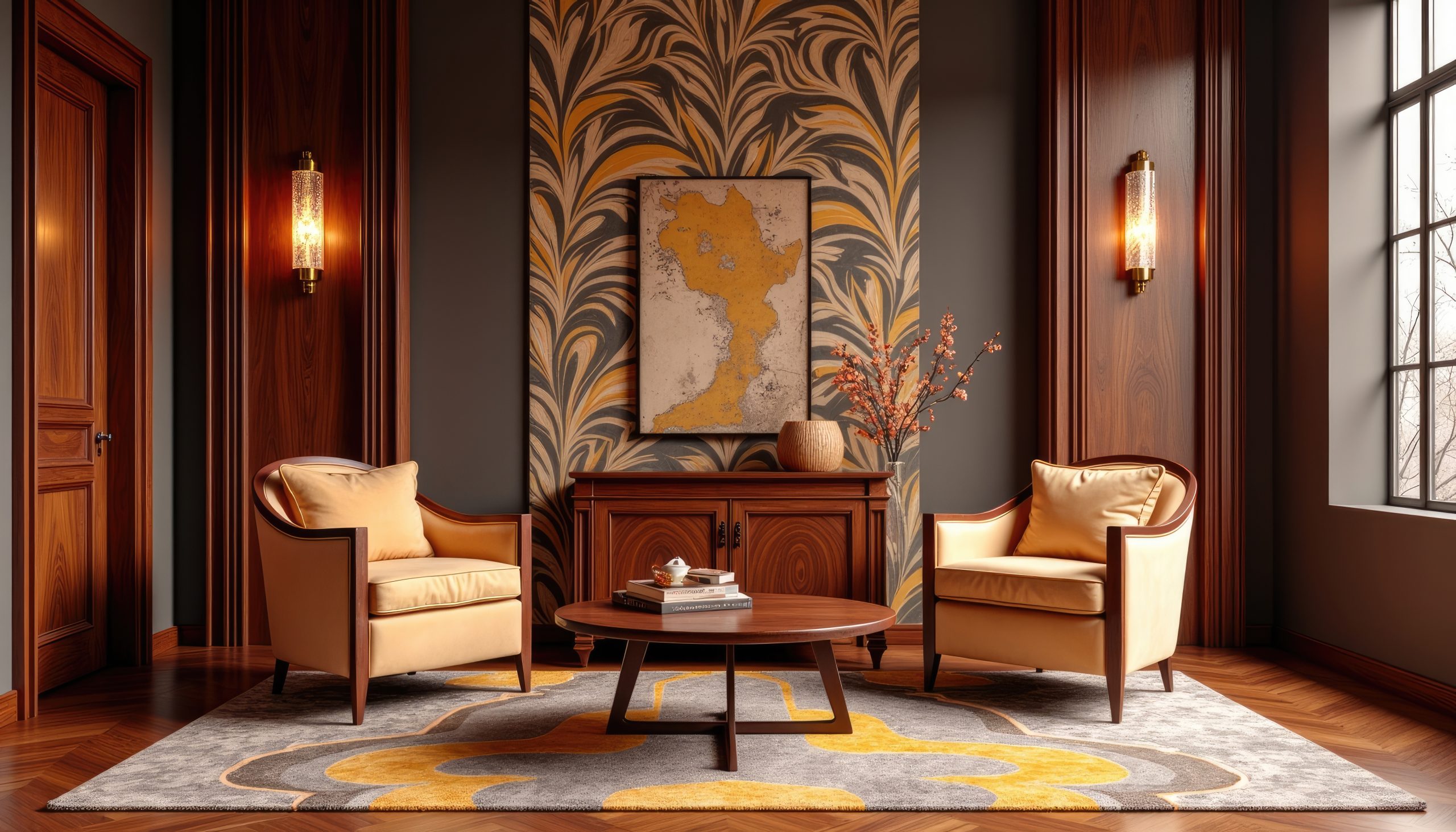 art deco color schemes interior