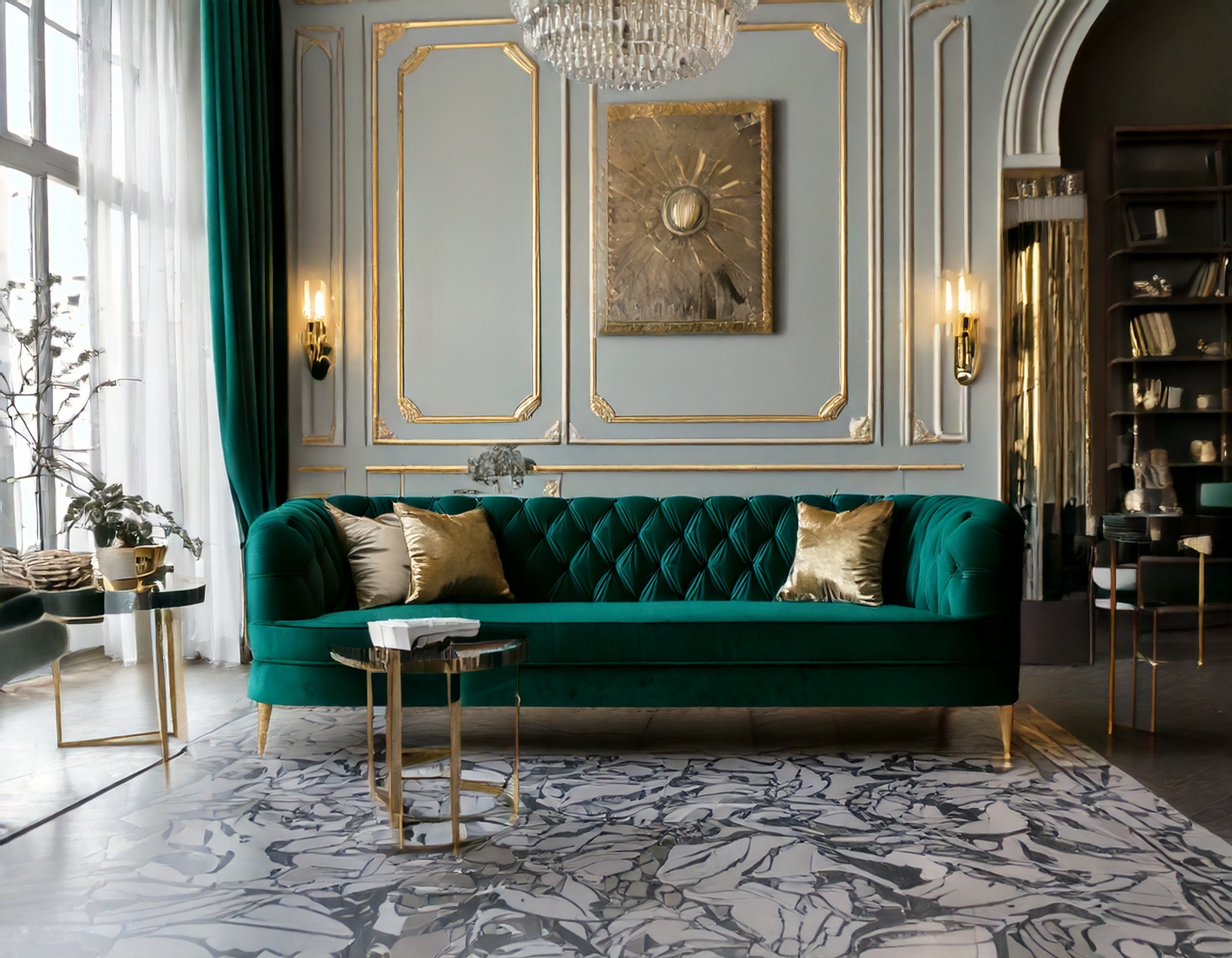art deco floor pattern design