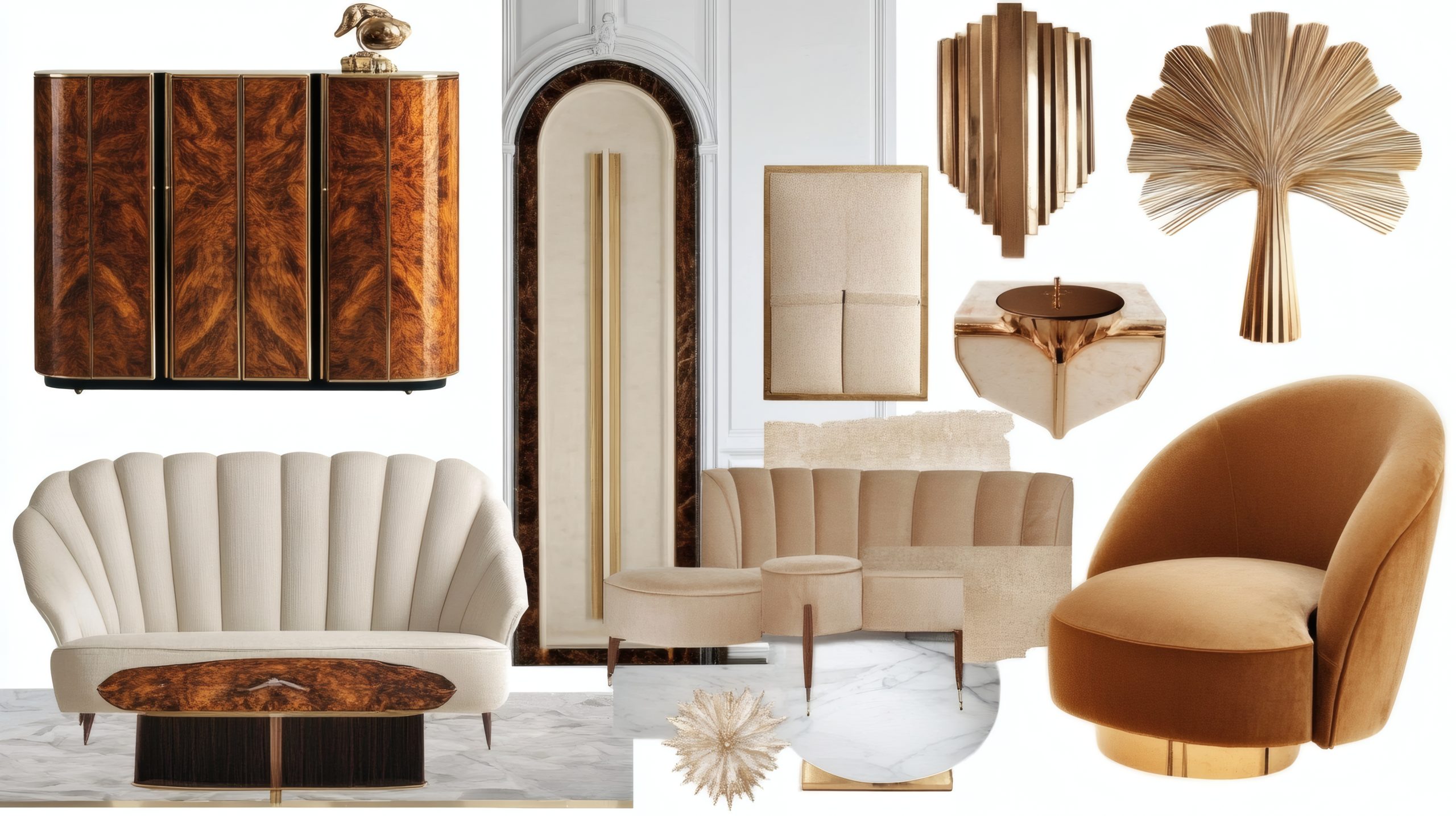art deco luxury materials home