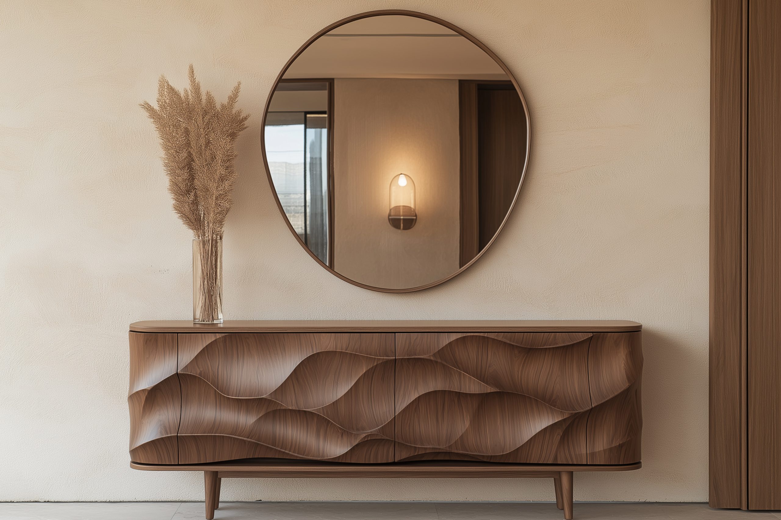 art deco mirror wall design