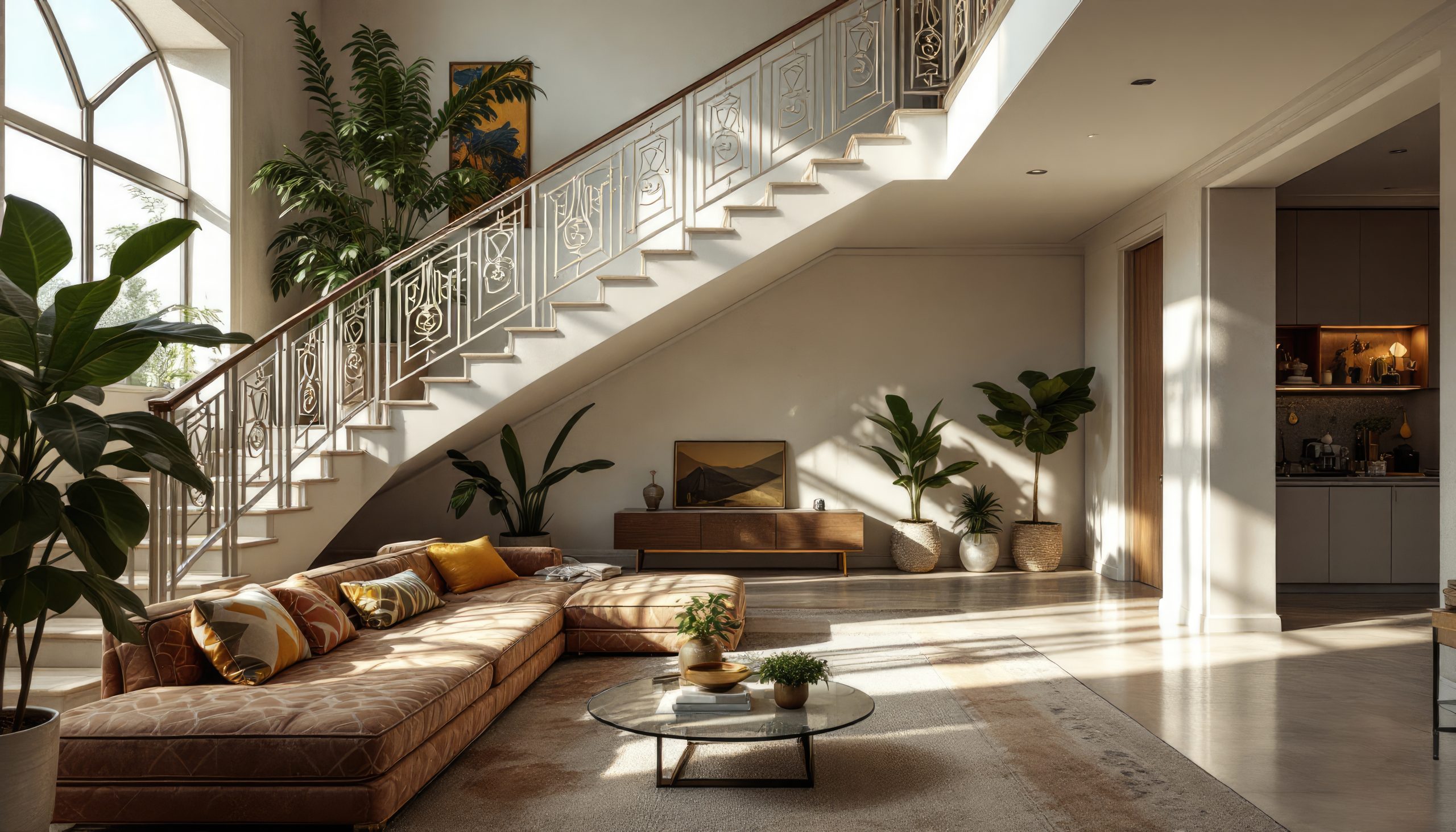 art deco staircase design home