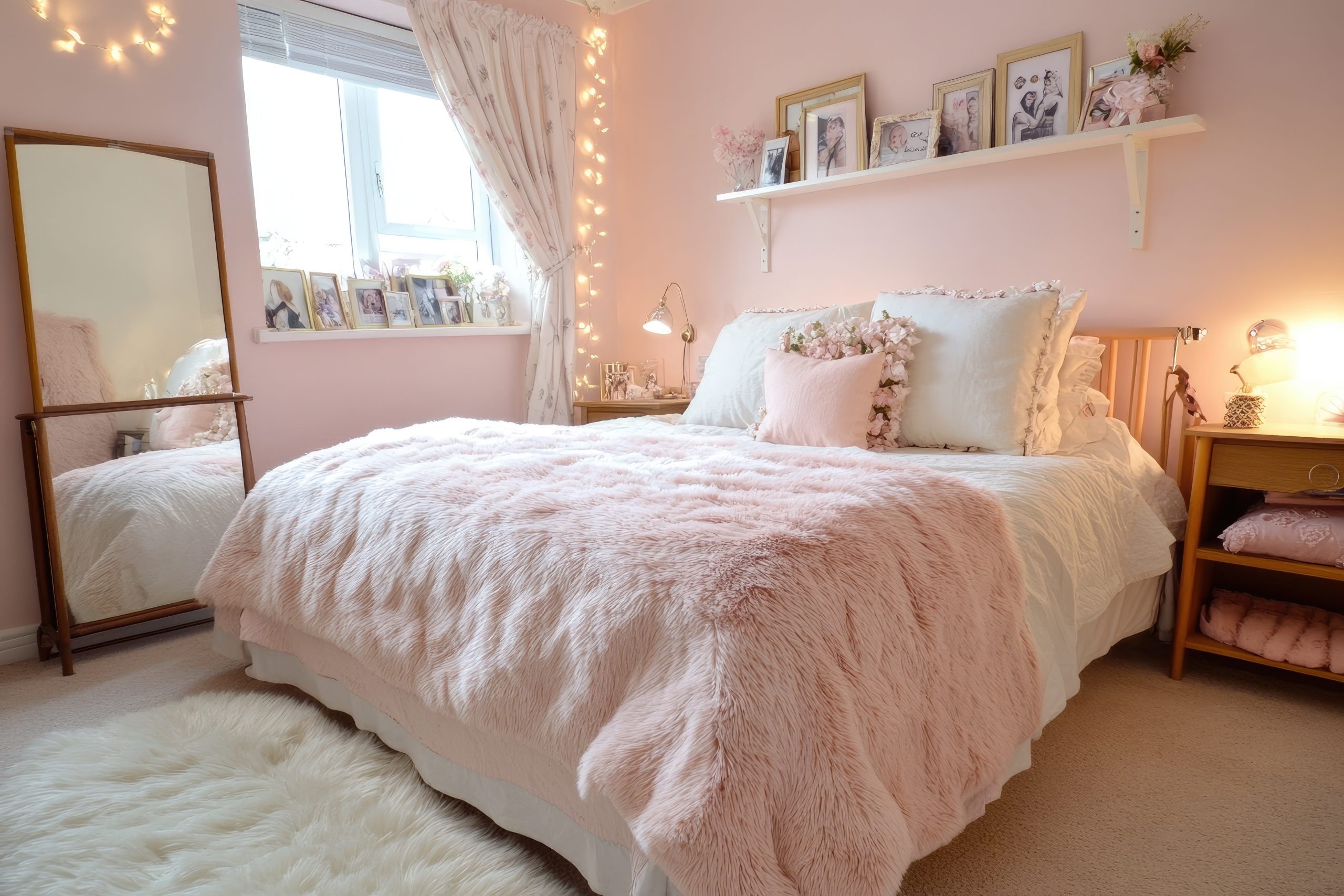 minimalist small girls bedroom