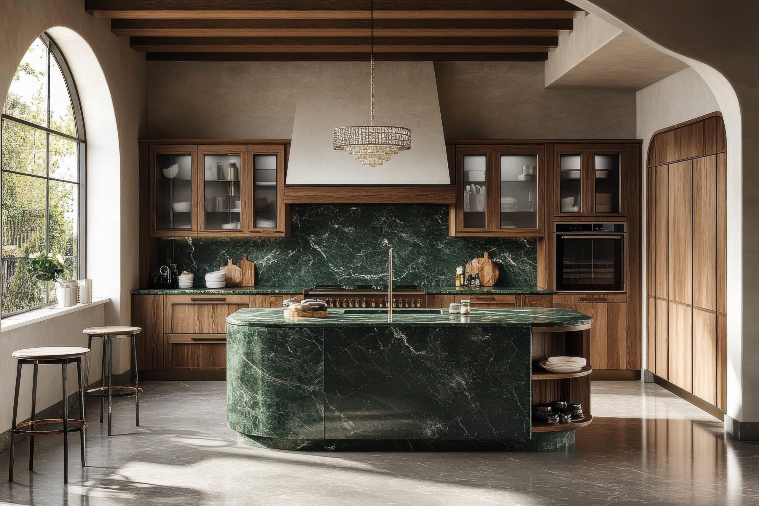 artistic statement kitchen island bench sculptural modern design