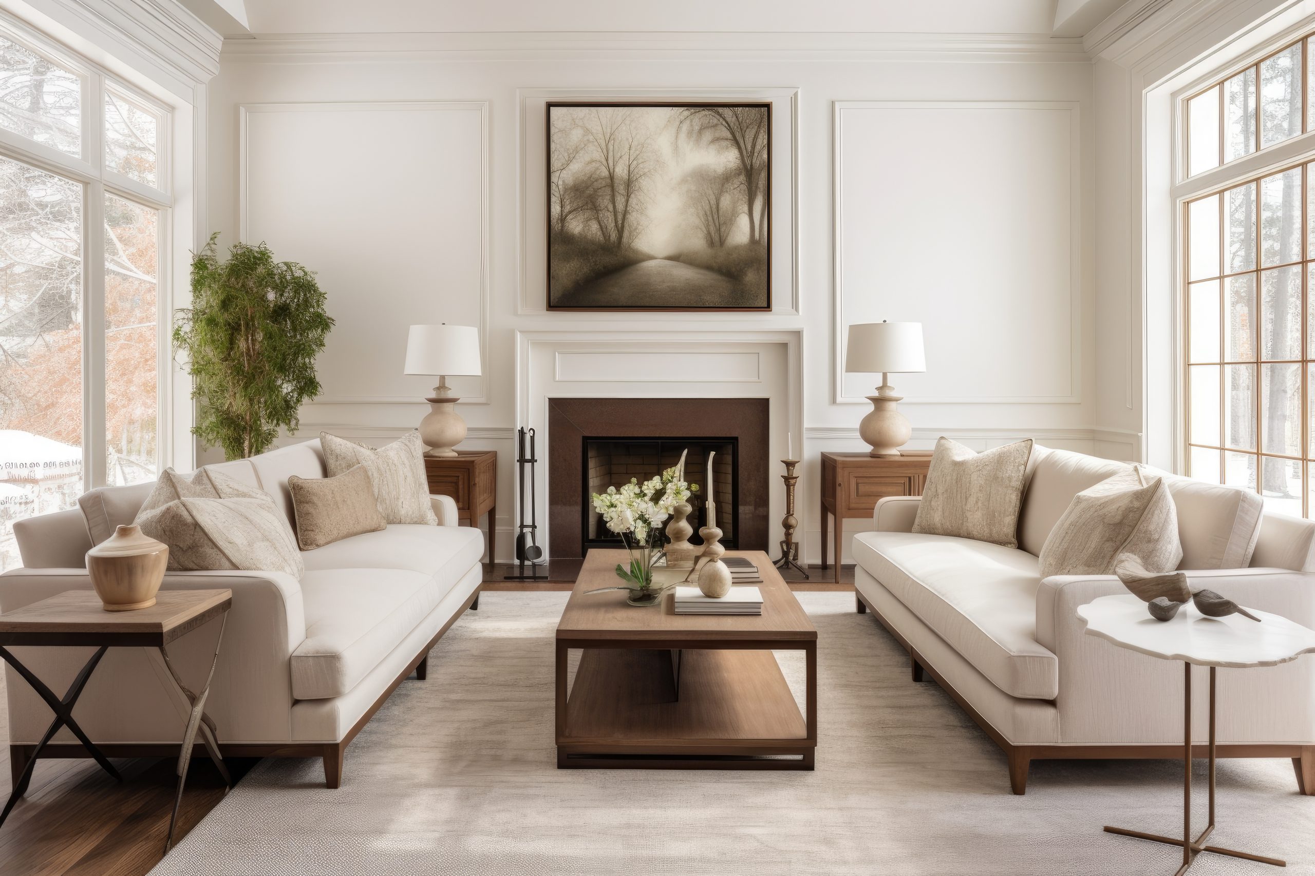 Classic traditional living room design