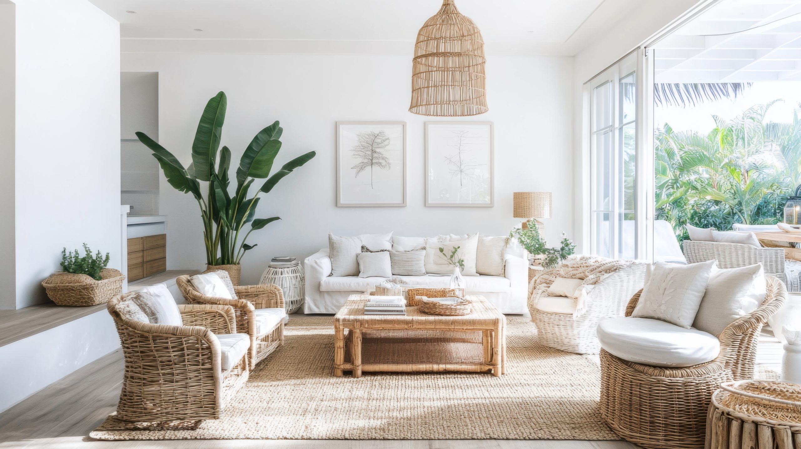 Coastal style living room