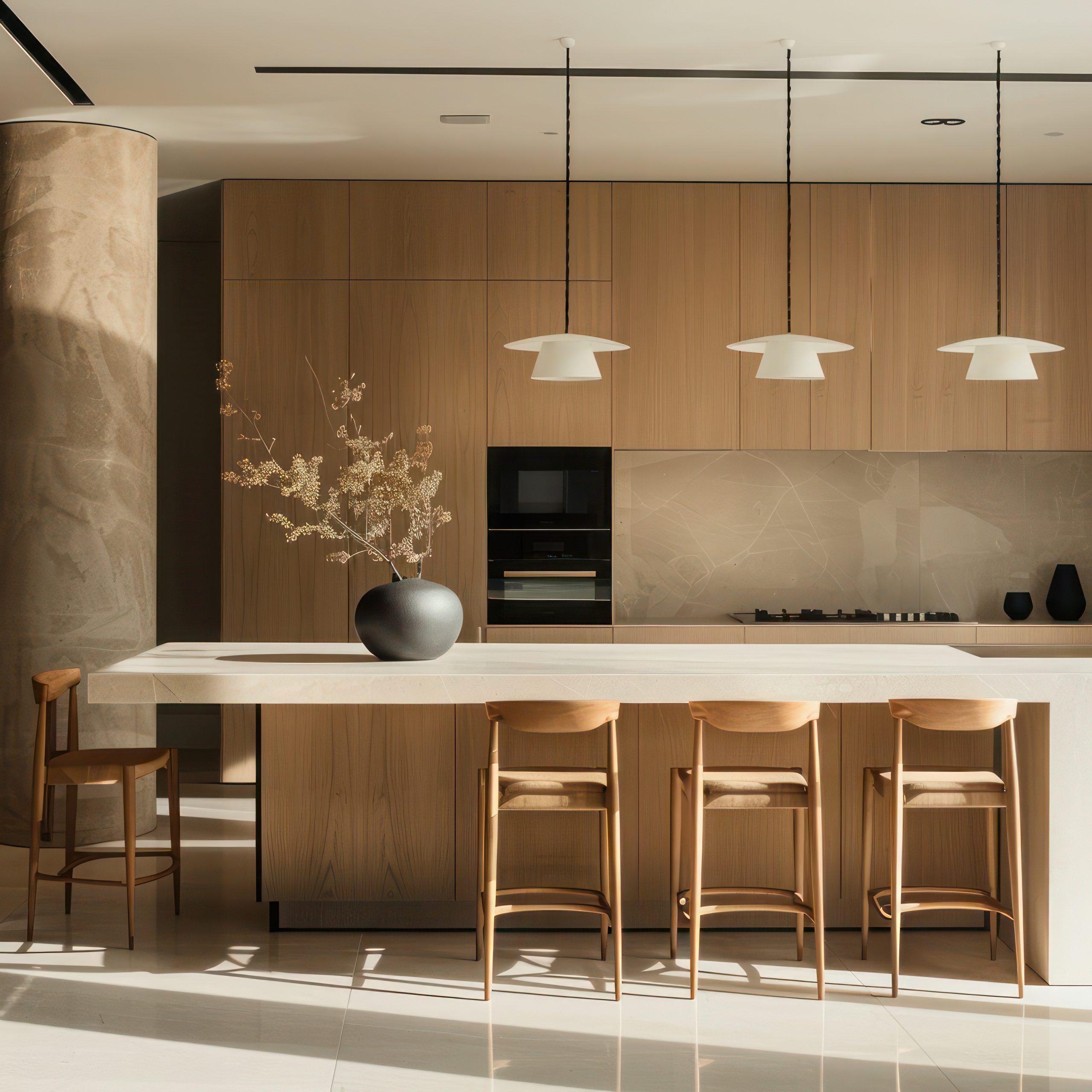 hidden storage kitchen island bench minimalist organisation