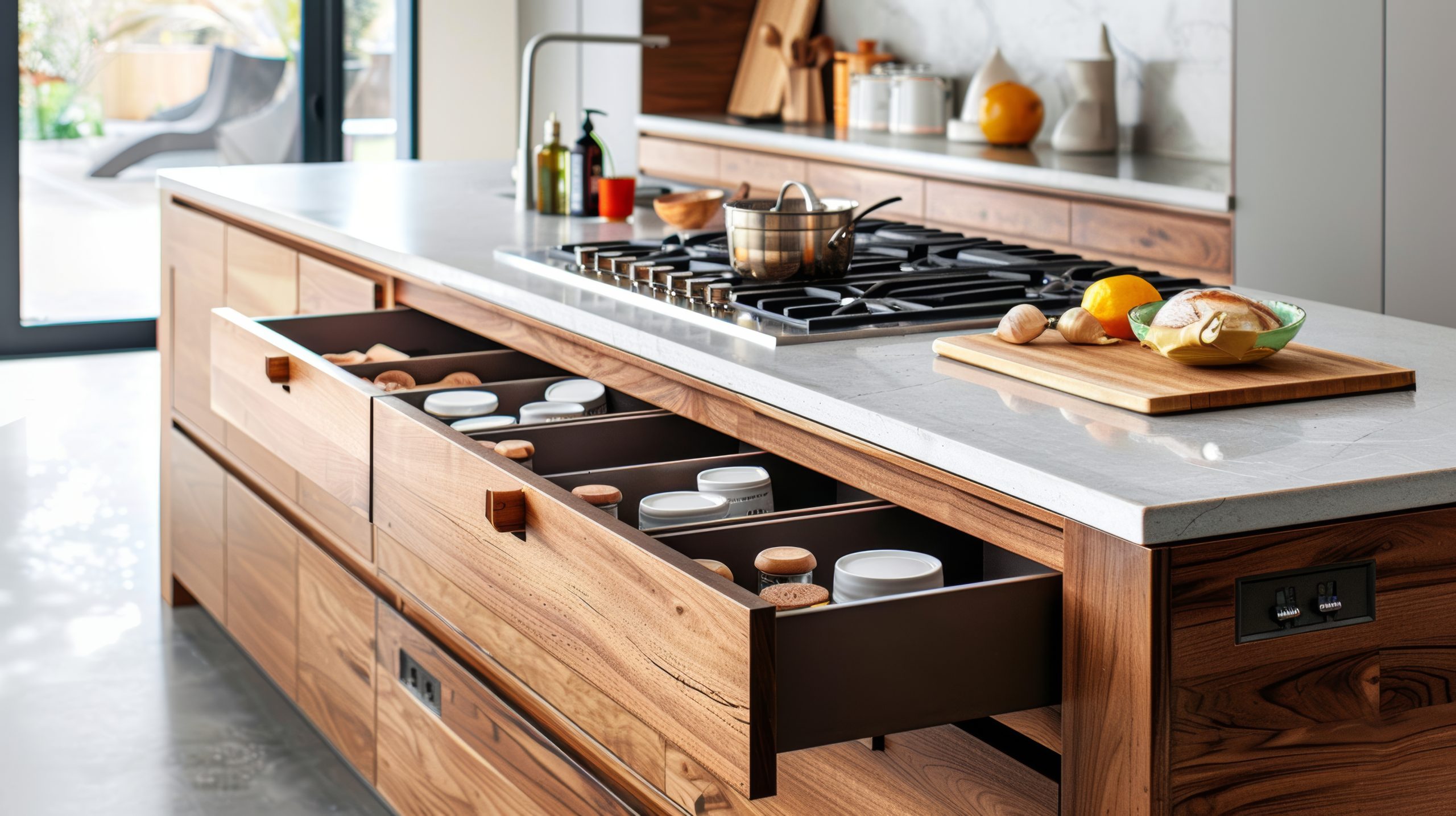 kitchen island integrated cooktop modern cooking design