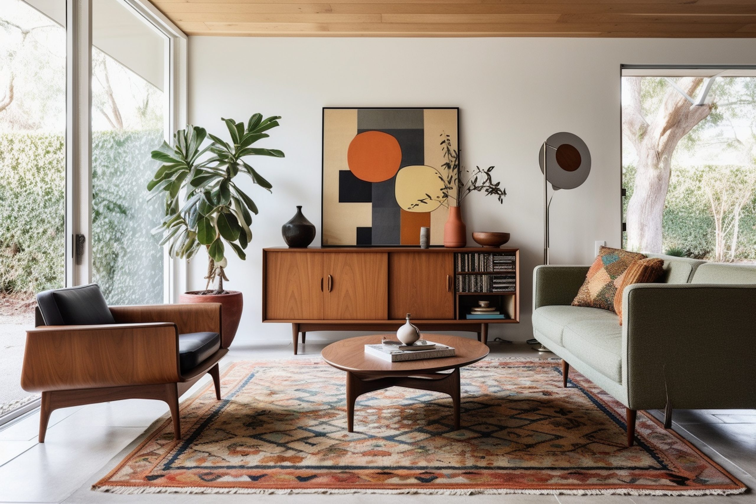 Mid-century modern living room