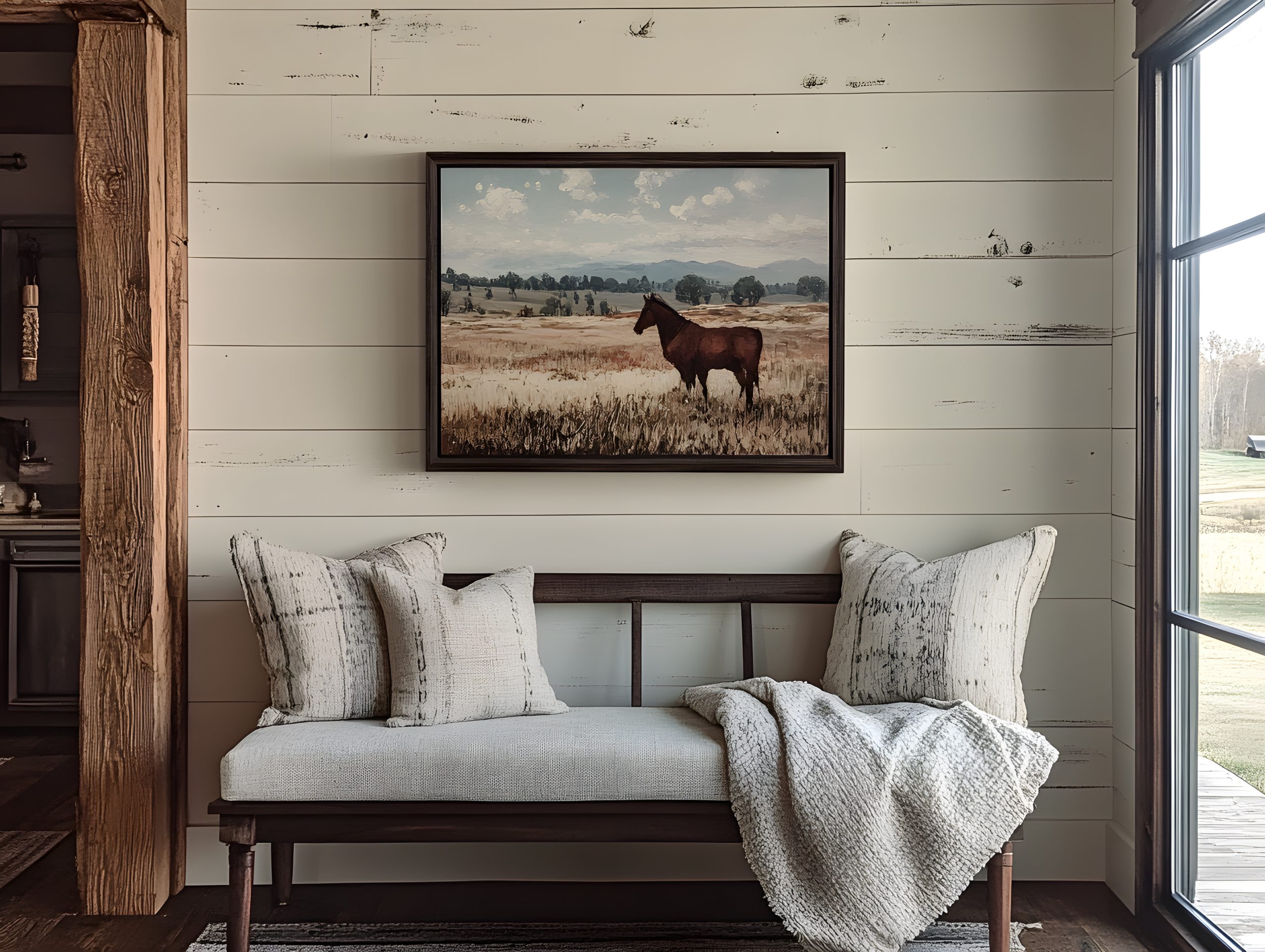 Rustic furniture placement