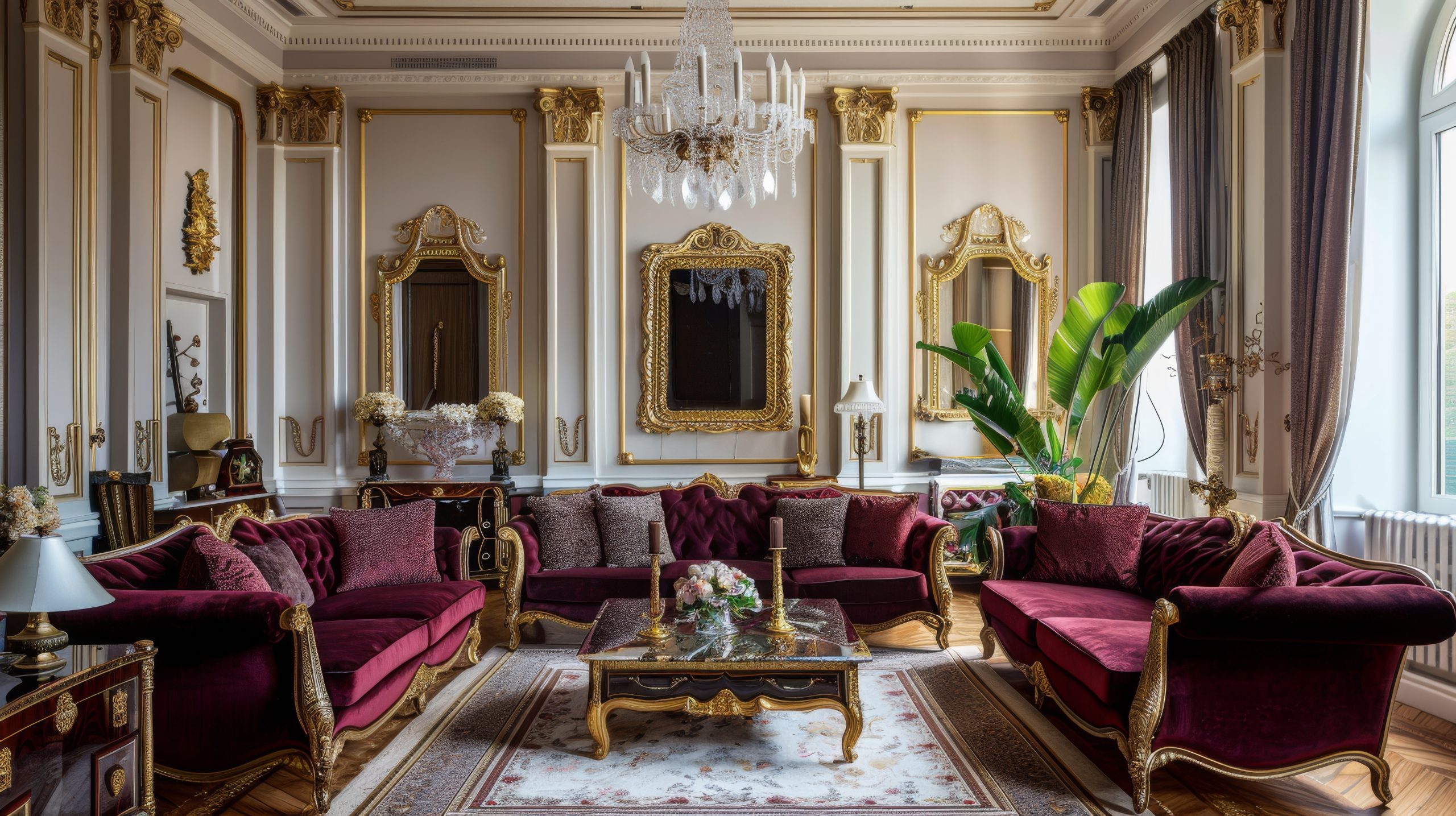 Victorian parlor interior design