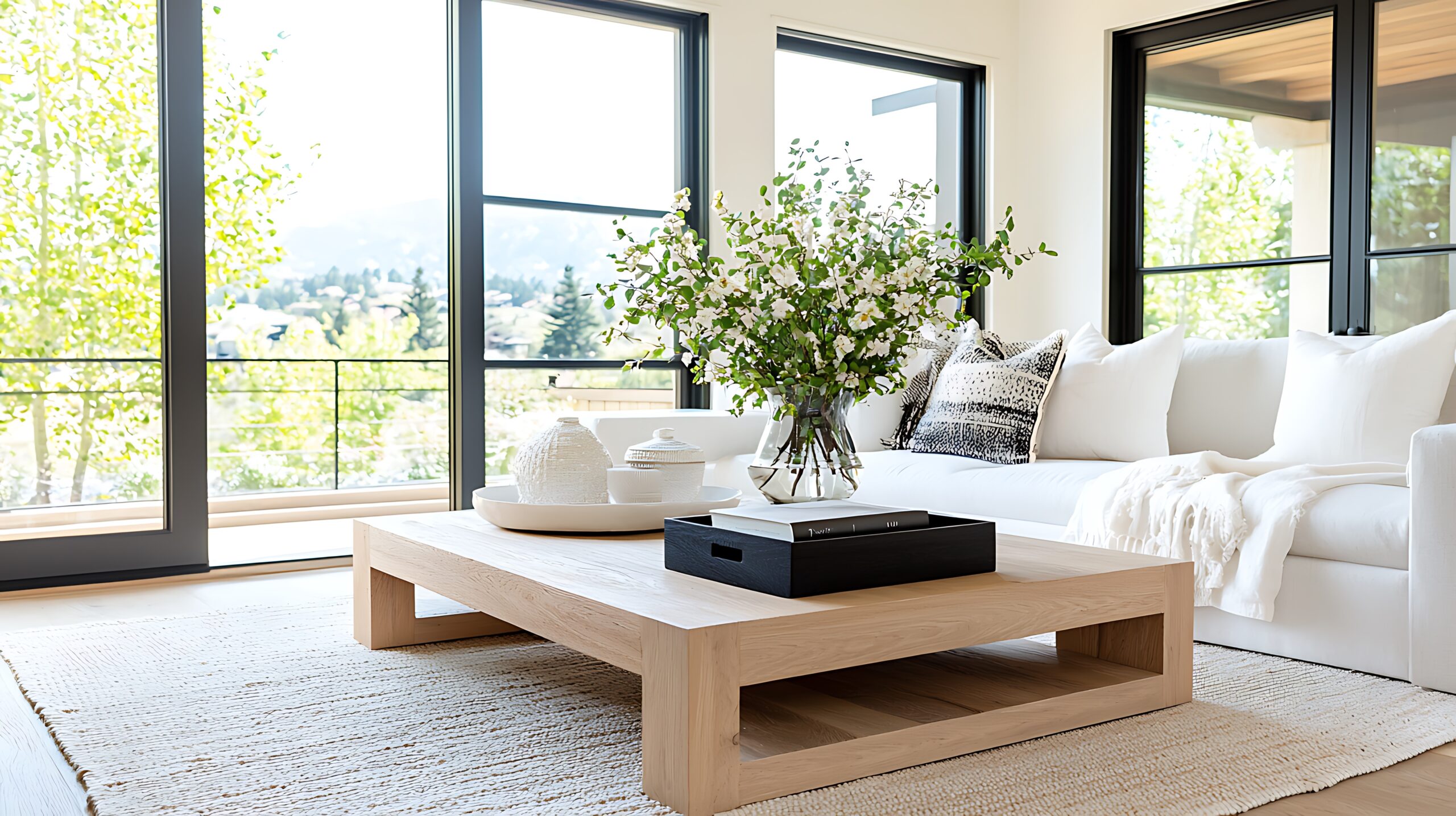 coffee table spacing diagram