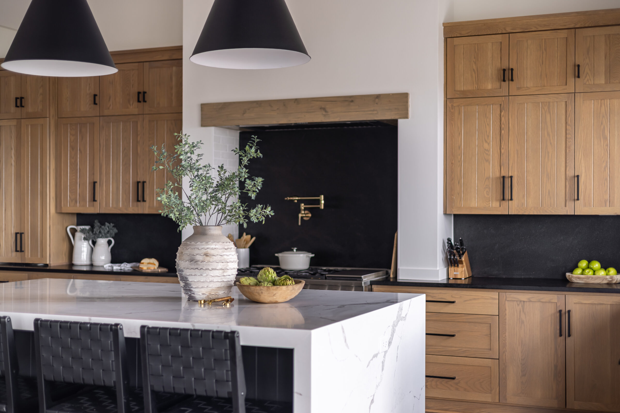 above counter kitchen shelving with doors