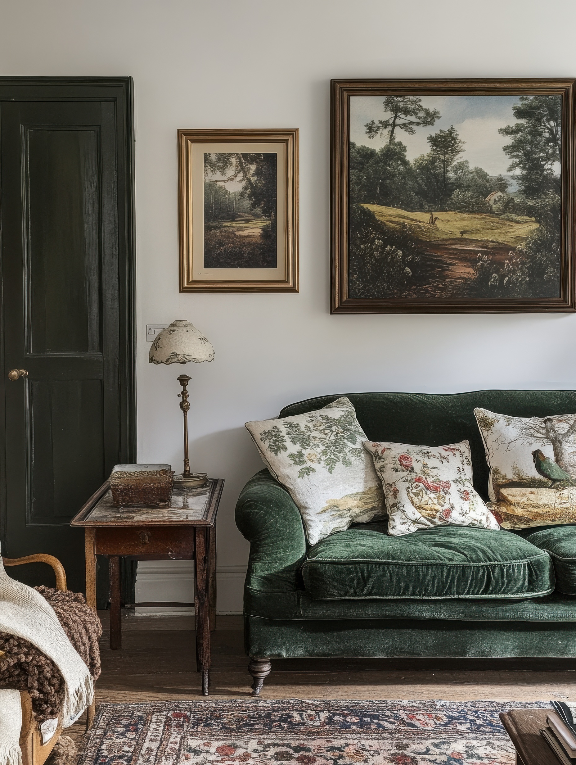botanical artwork gallery wall