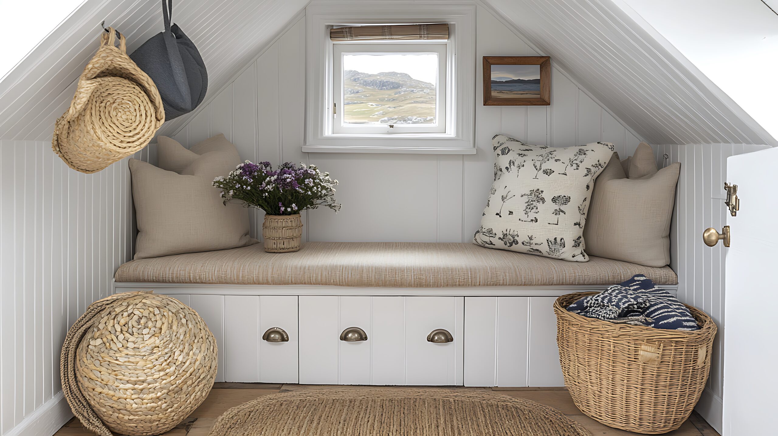 cottage window seat nook