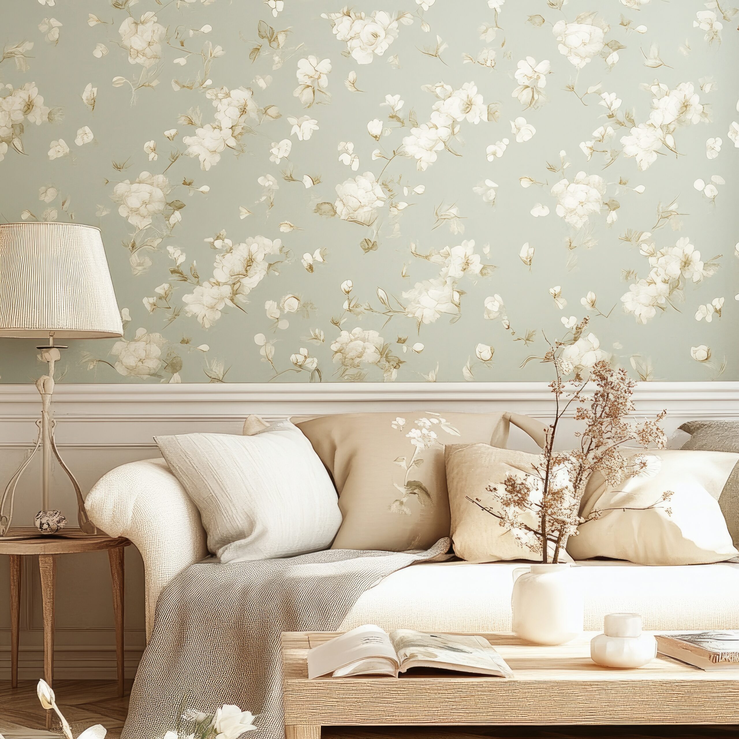 floral cottage wallpaper decor