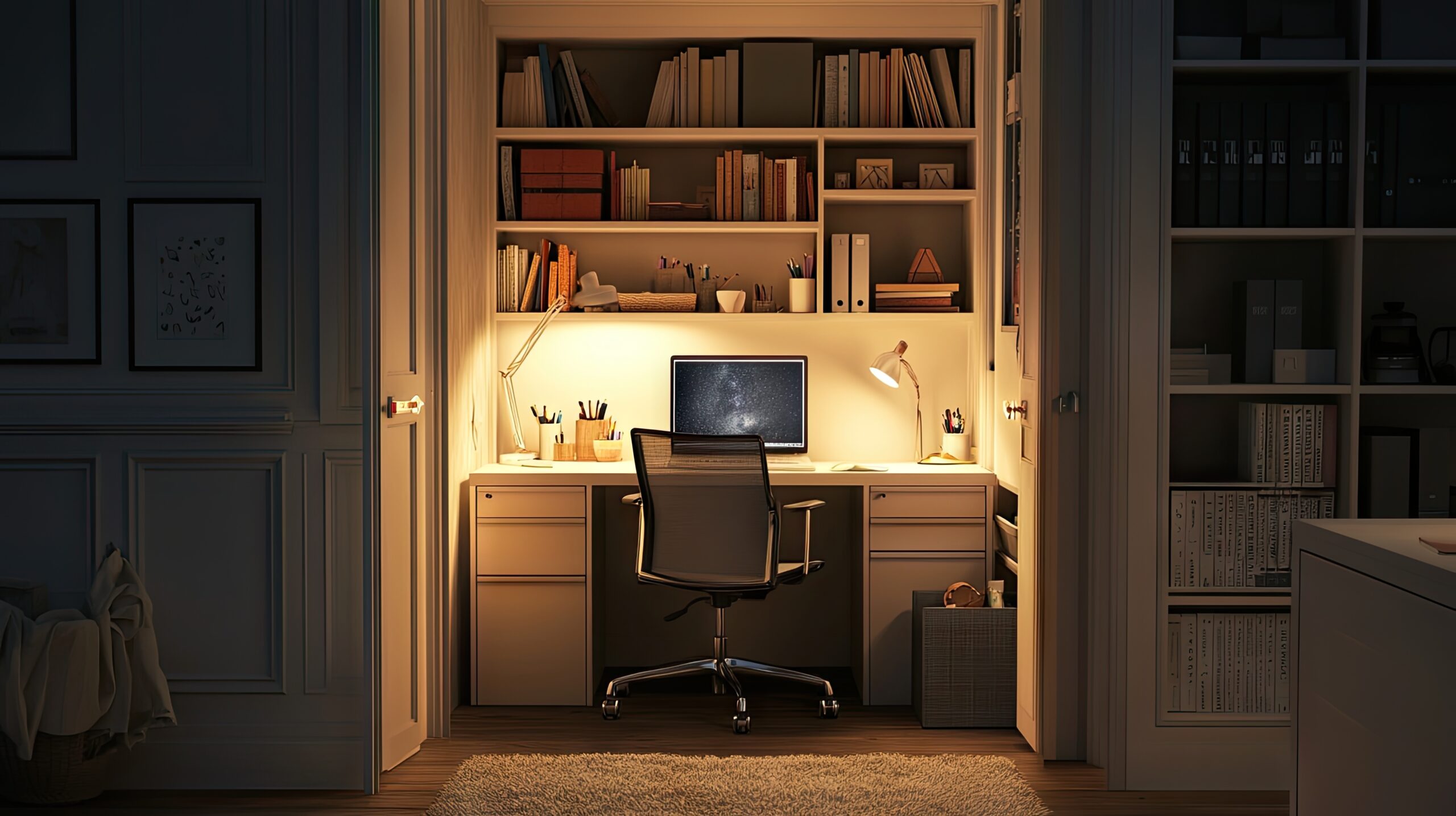 how to layer office lighting