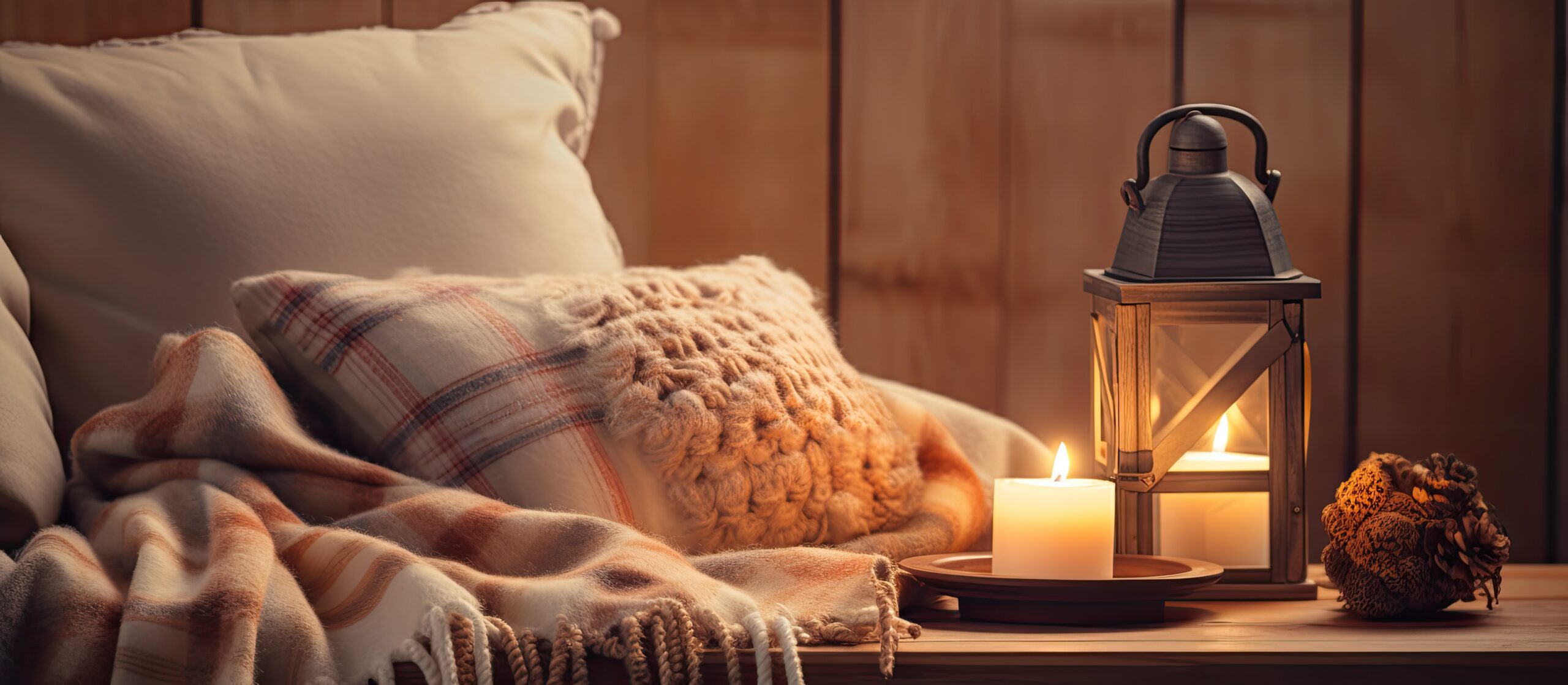 lantern candlelight living room