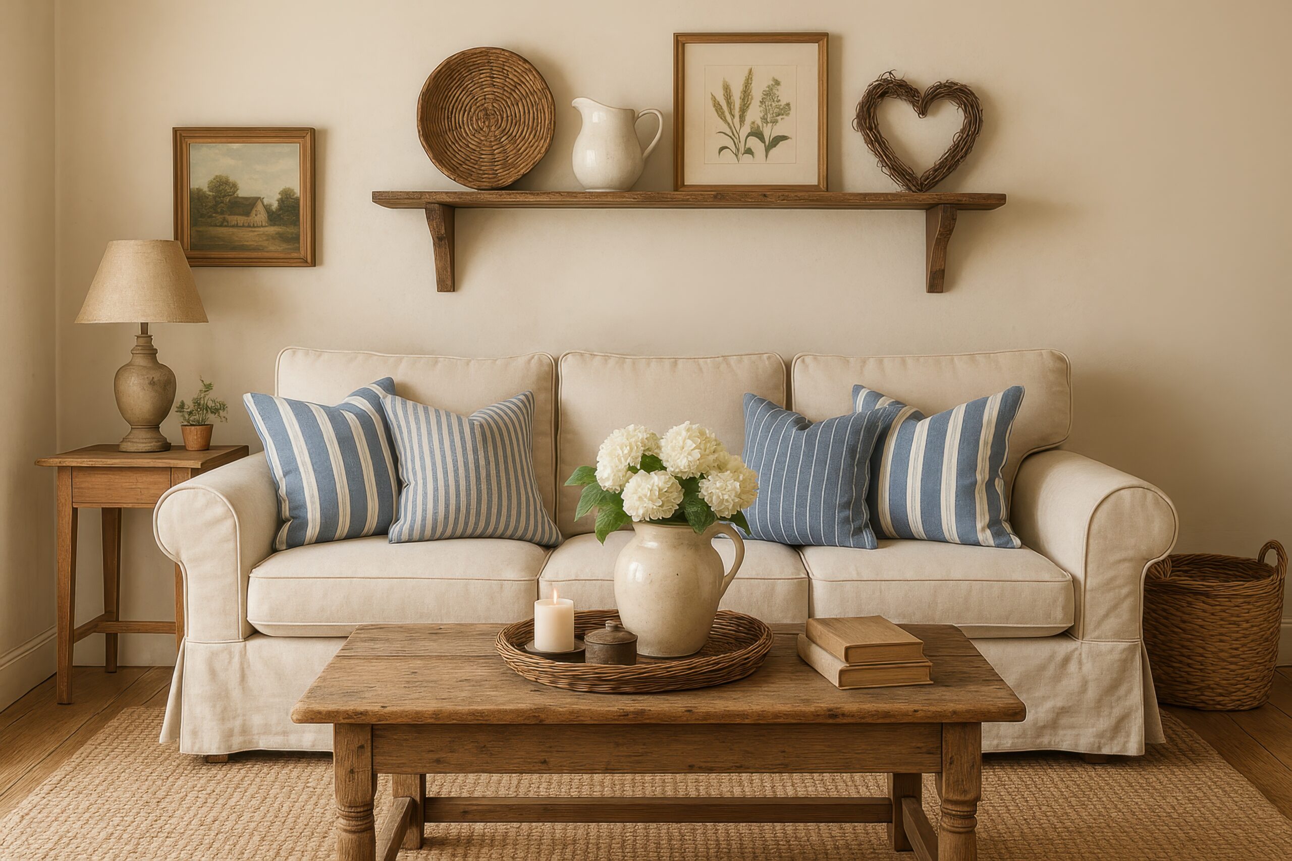 layered throws cushions on sofa