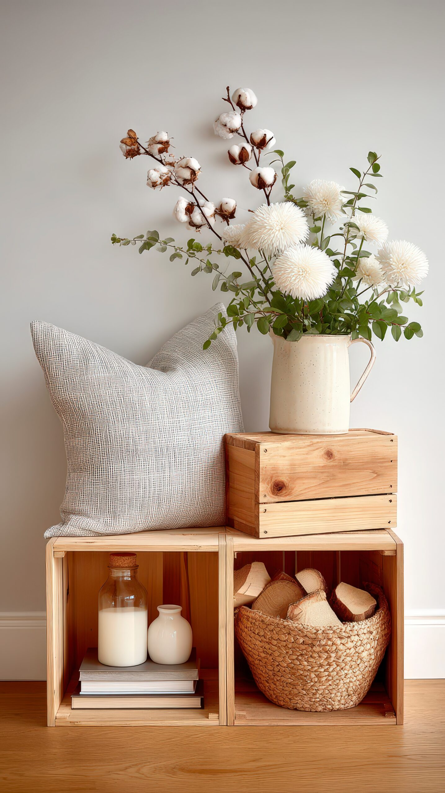 open shelves cottage decorations