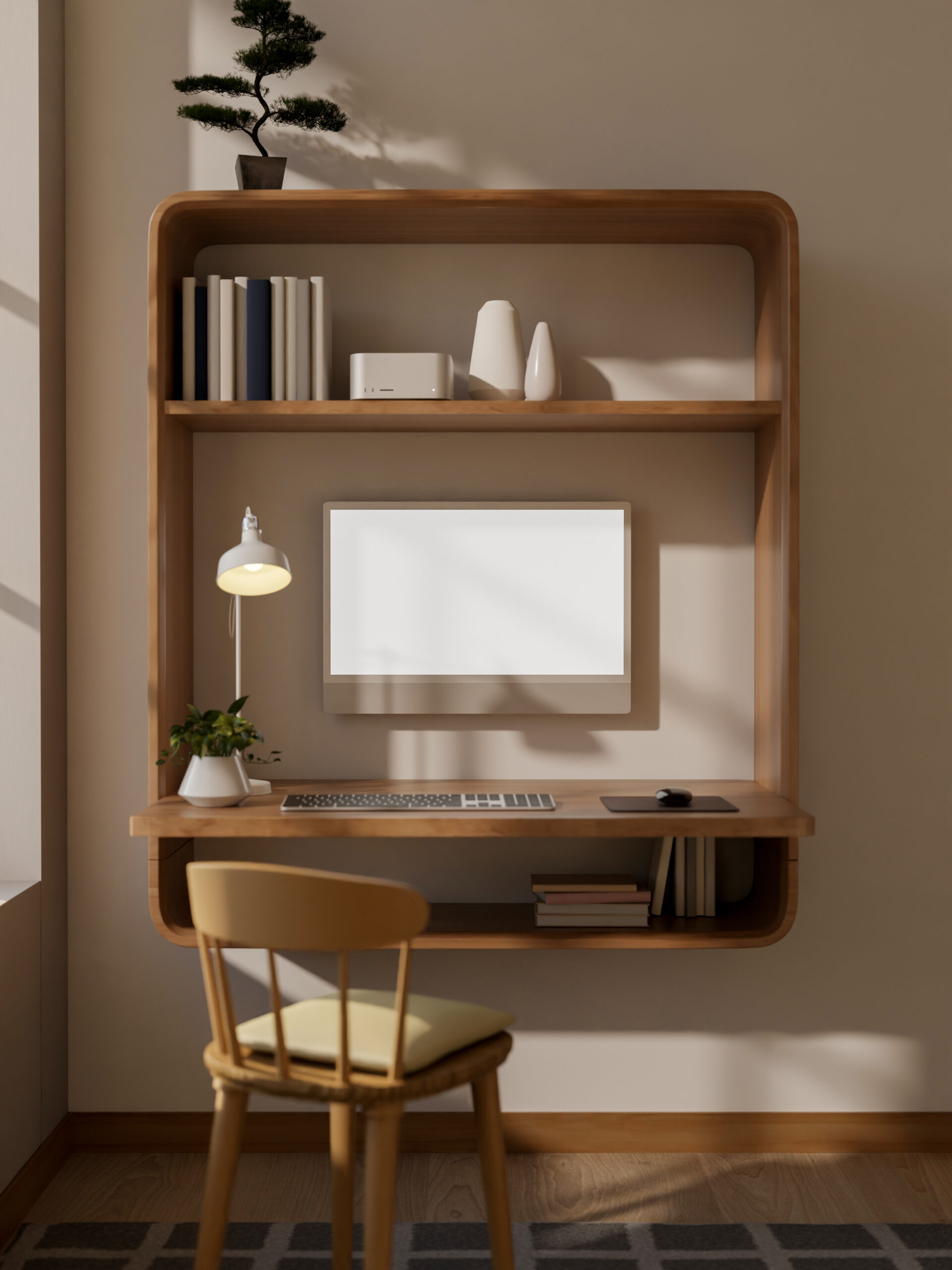floating desk small space