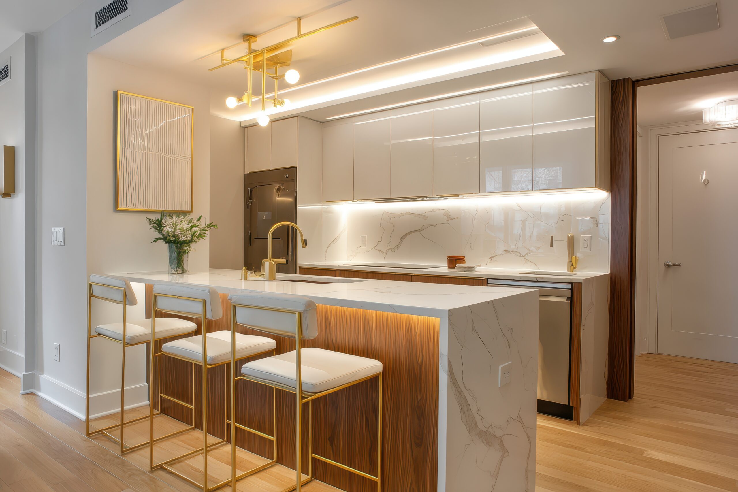 layered kitchen lighting design ideas