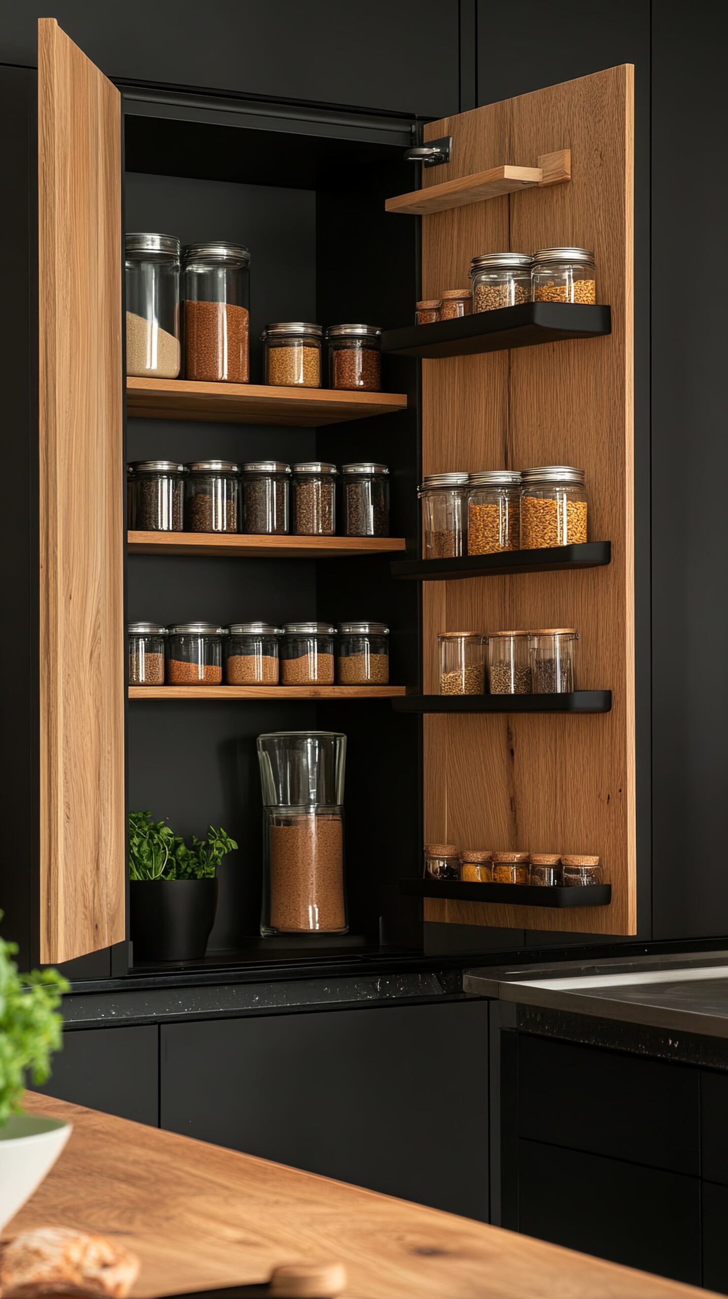 Kitchen Pantry Door Storage measuring pantry door space