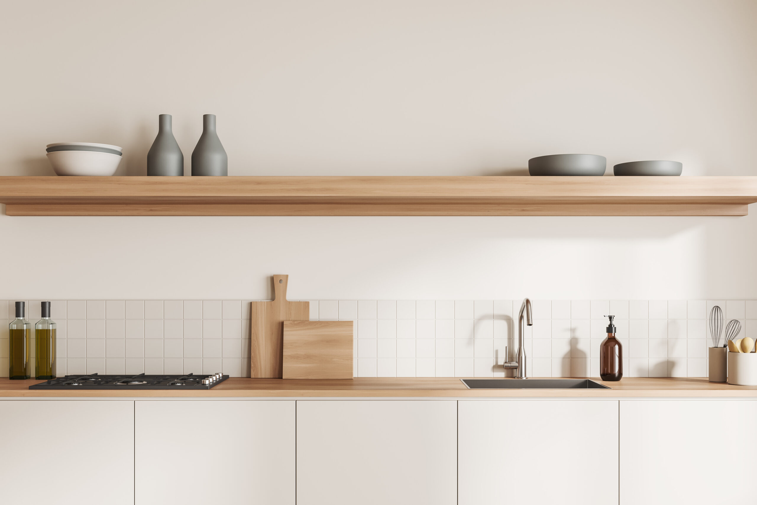 varying height depth texture shelves