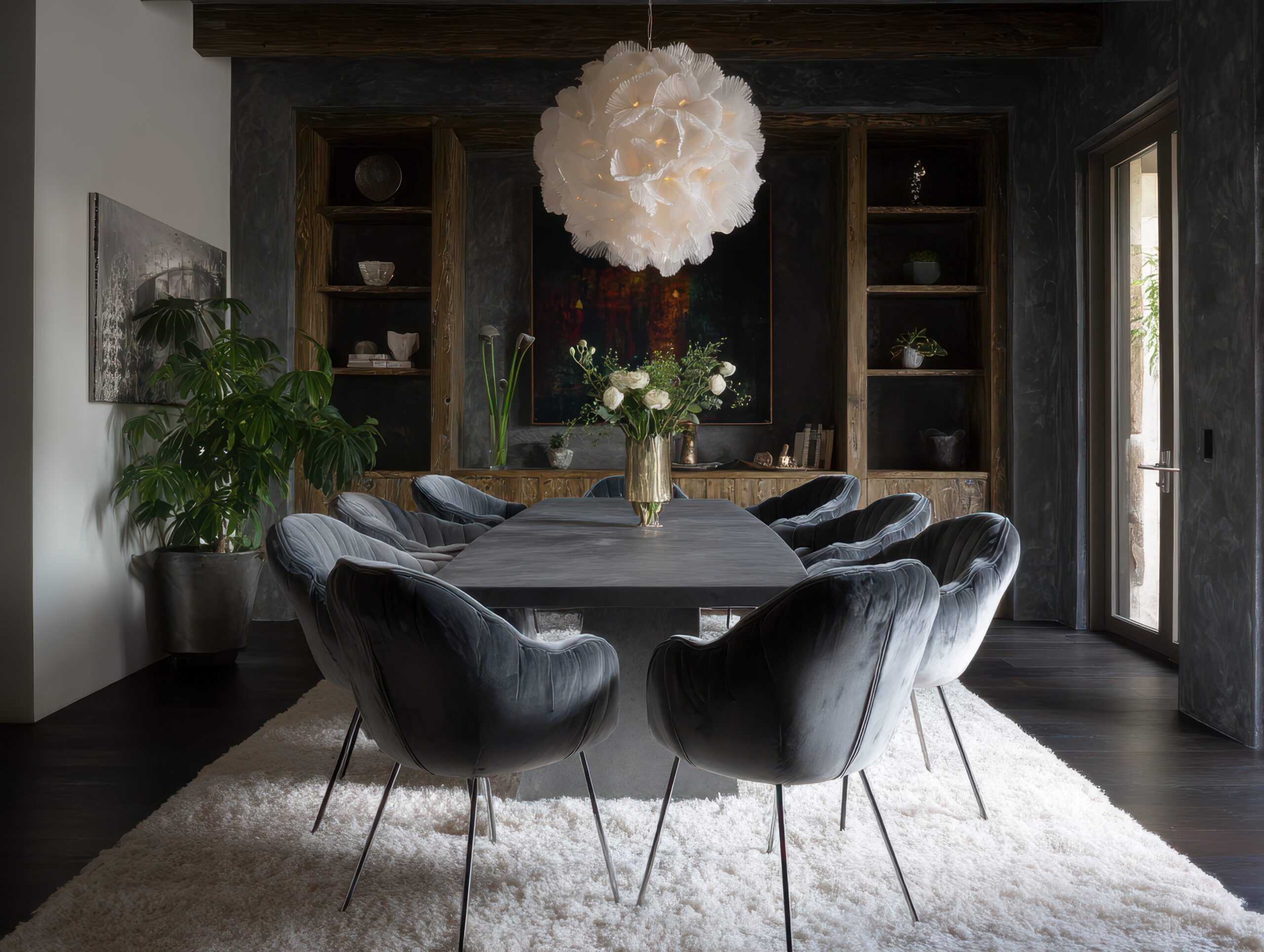 cosy dark dining room inspiration