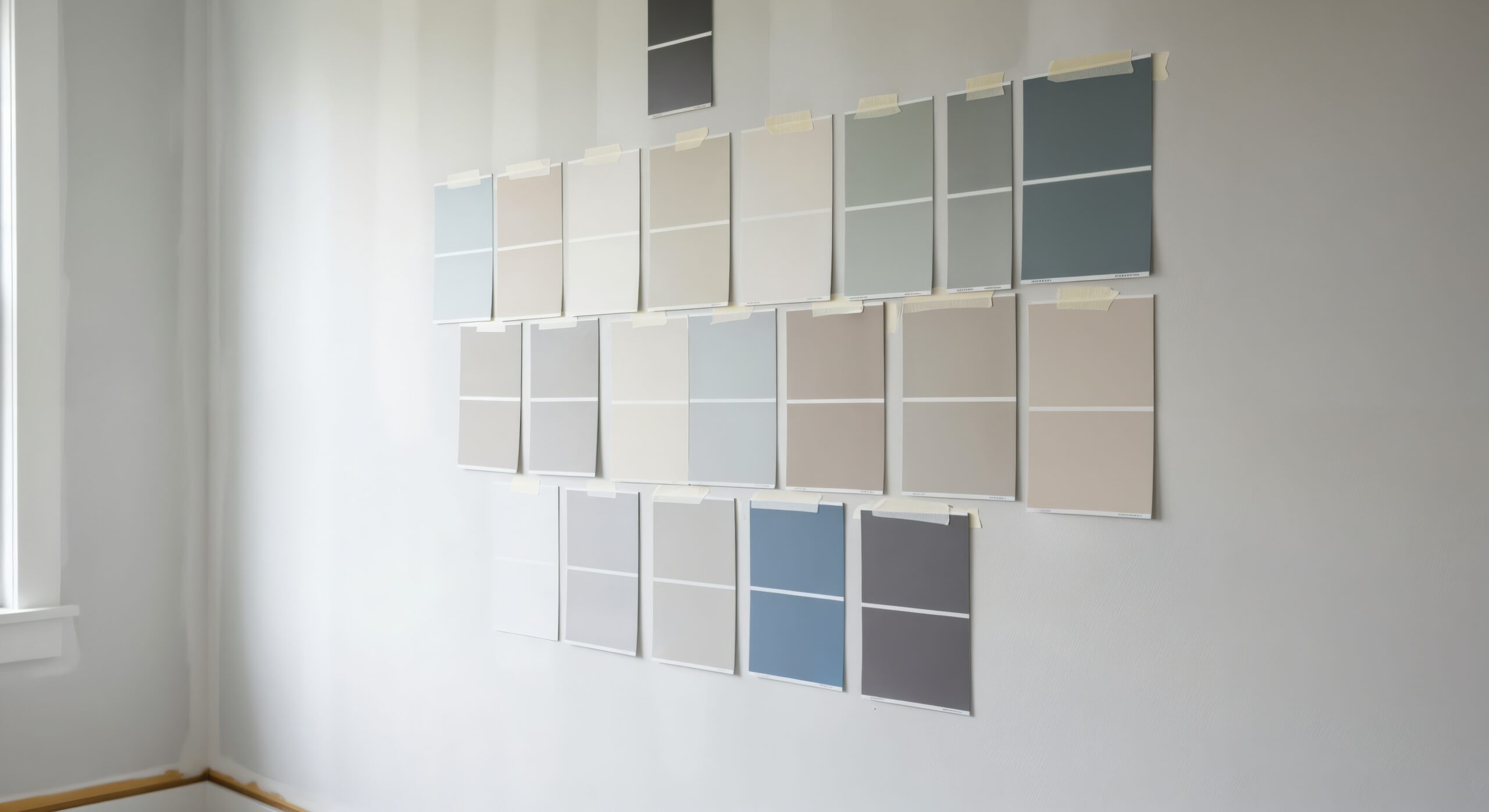 How to choose a wall colour testing wall paint samples