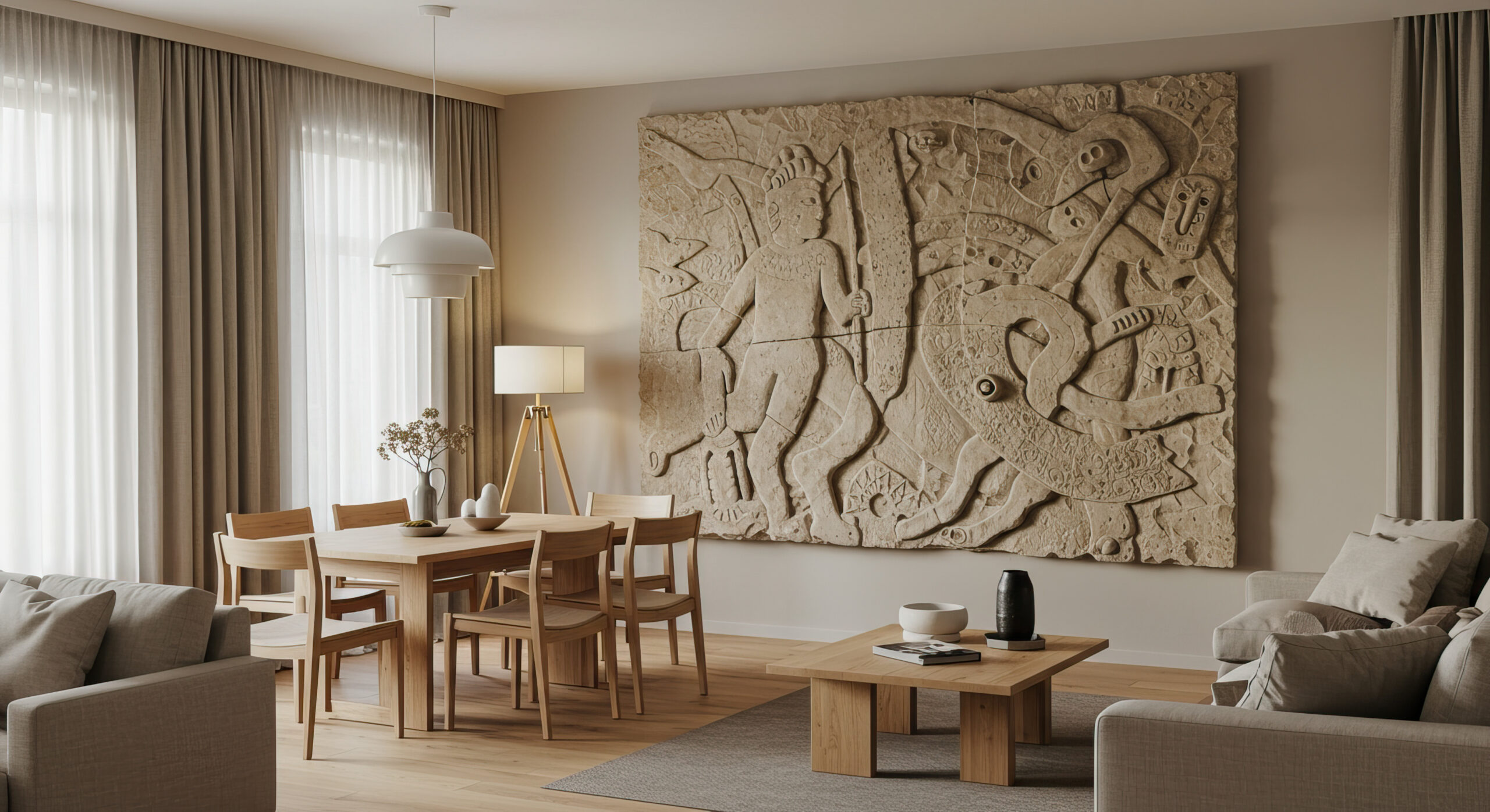 modern dining room drapes