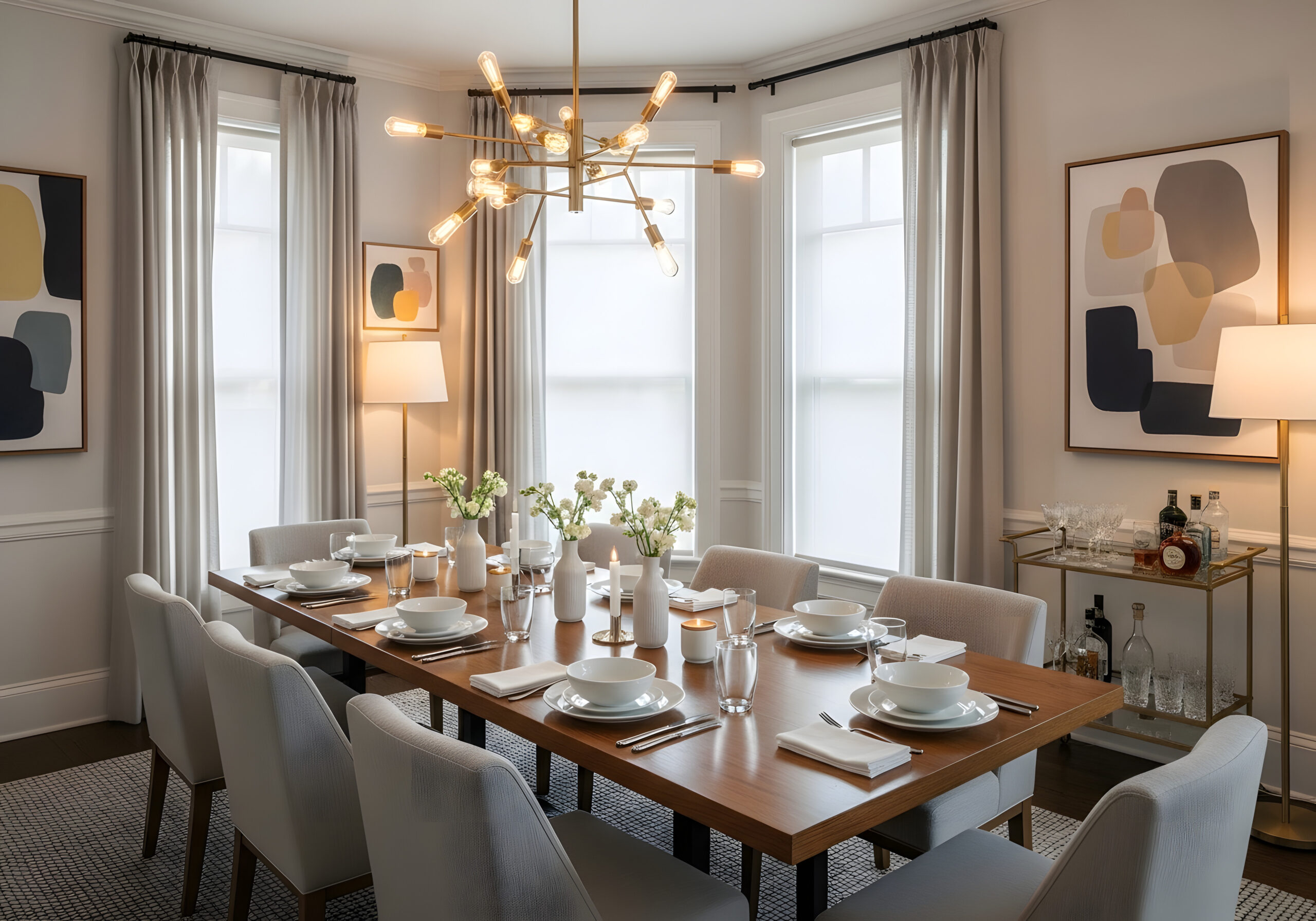 modern dining room drapes minimalist dining room drapes